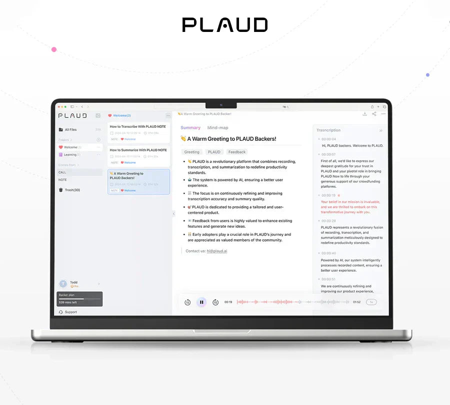 待望のWEB版「Plaud Web」が登場!