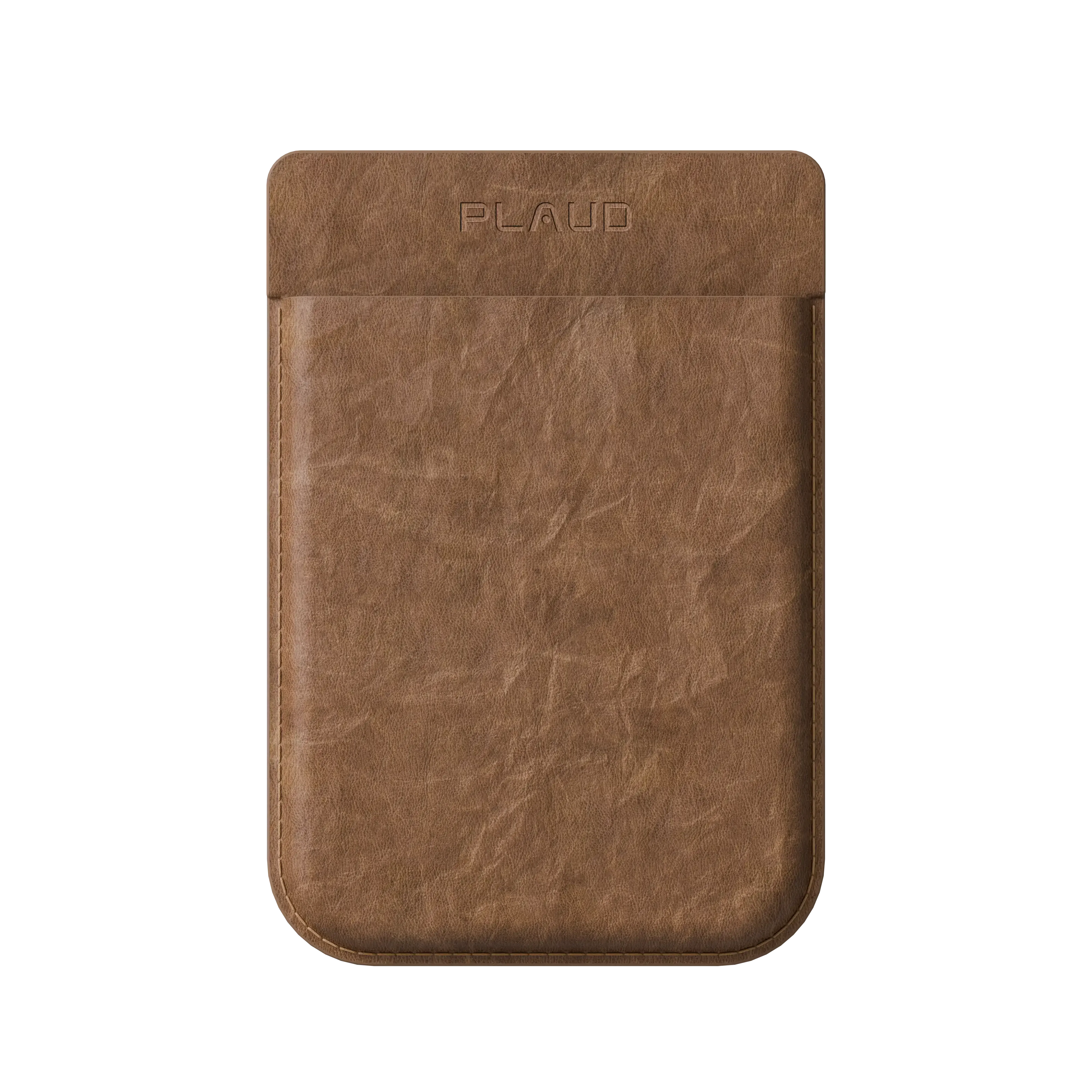 ブラウンの質感が特徴的なPlaud Note専用ケース。