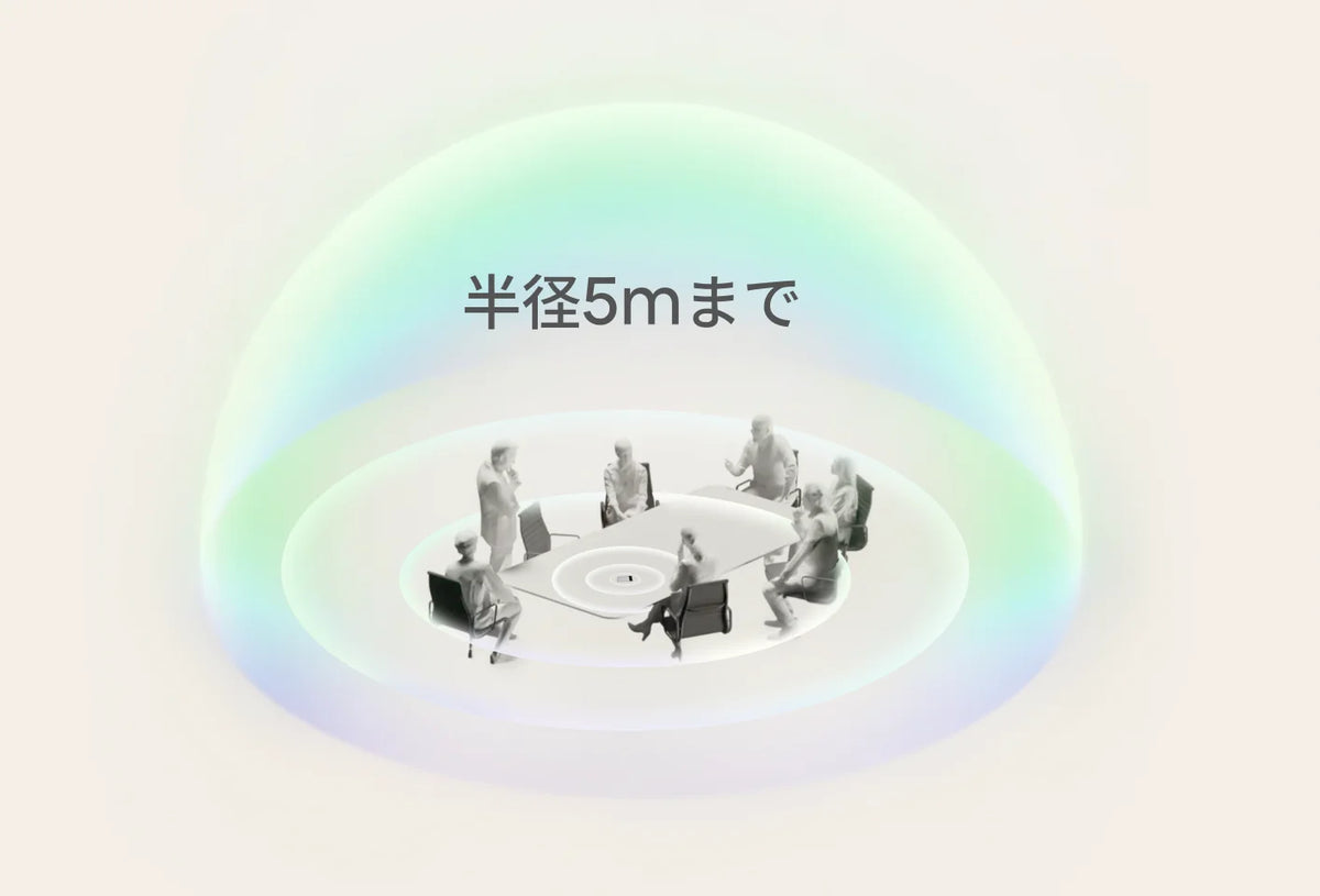 離れた場所の声もクリアに収録